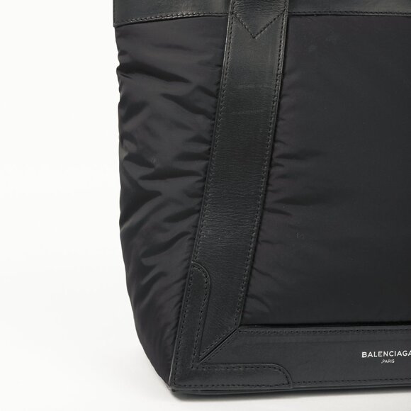 Balenciaga Cabas S Black Wadded Nylon & Calfskin Tote Bag - Picture 7 of 12